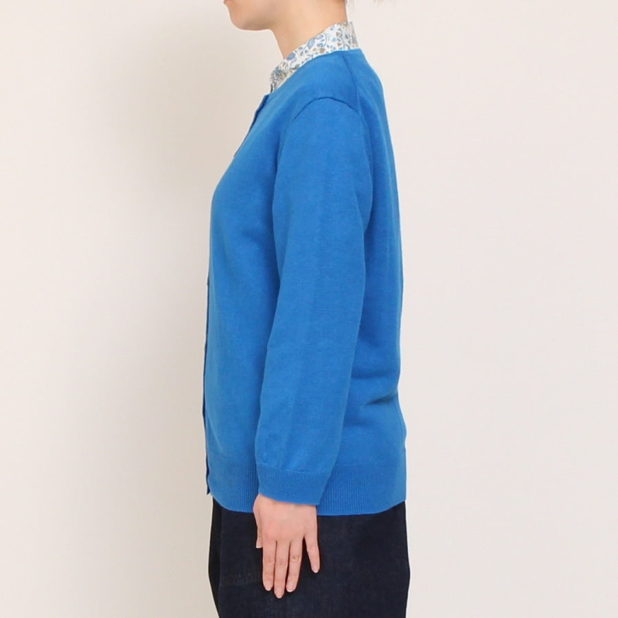 【BLACKのみ残り僅か】mao made UVカットリネン クルーネックカーディガン25