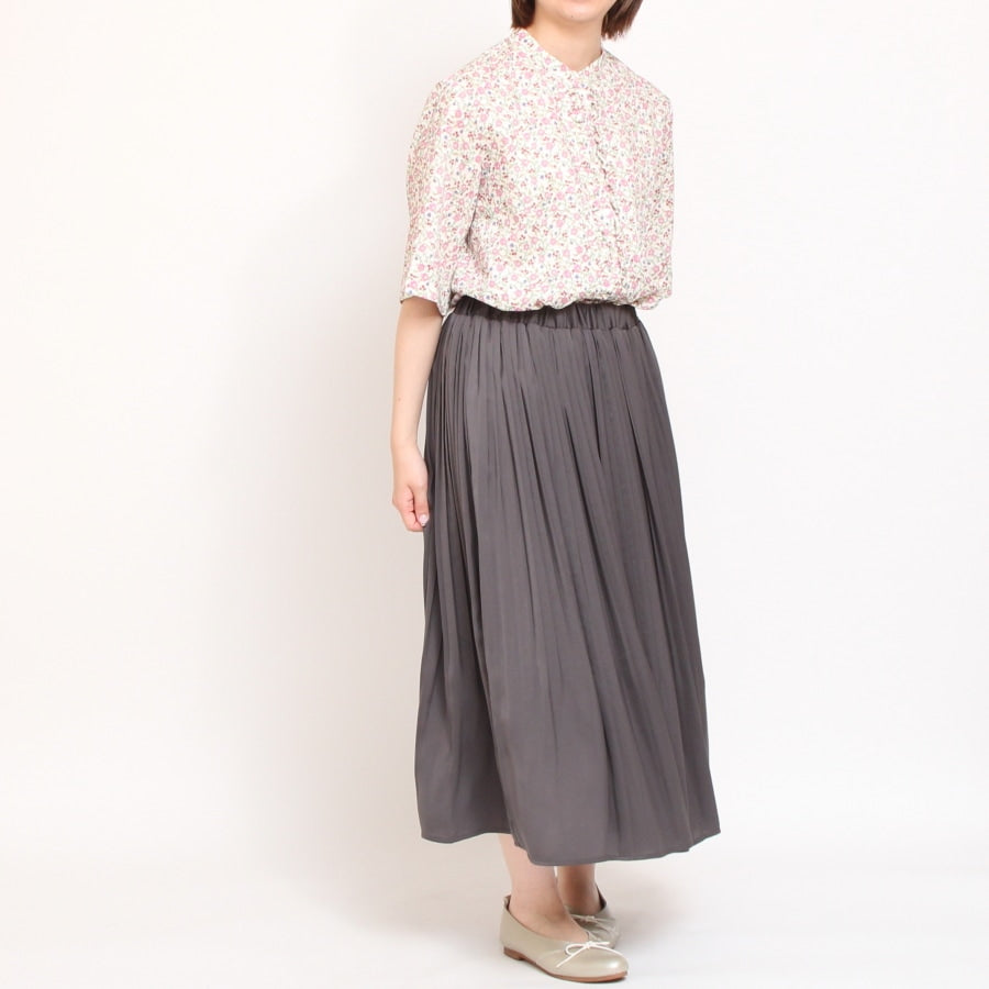 【再値下げ】【PINKのみ ラスト１点】フランダースリネンLIBERTY フロントフリルシャツ(2506)