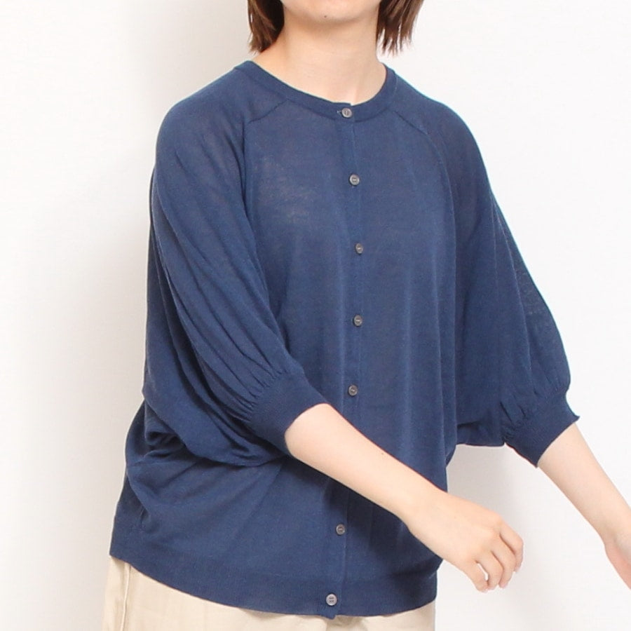【40%OFF】【SAXラスト1点】mao made 前後2WAYドルマンカーディガン(2506)