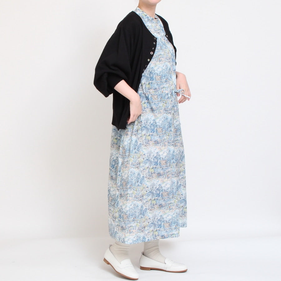 【期間限定20％OFF】【BLUEラスト1点・本店限定商品】リバティ半袖ドロストワンピース(2508)