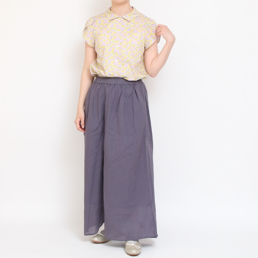 【30％OFF】【YELLOWサイズ１のみ　ラスト１点】リバティチューリップ袖ブラウス(2405)