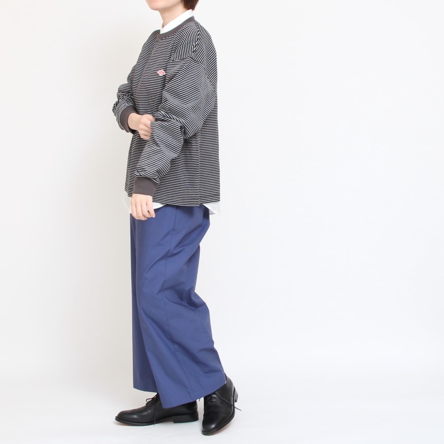【IVORYラスト1点】DANTONボーダークルーネック長袖Tシャツ24