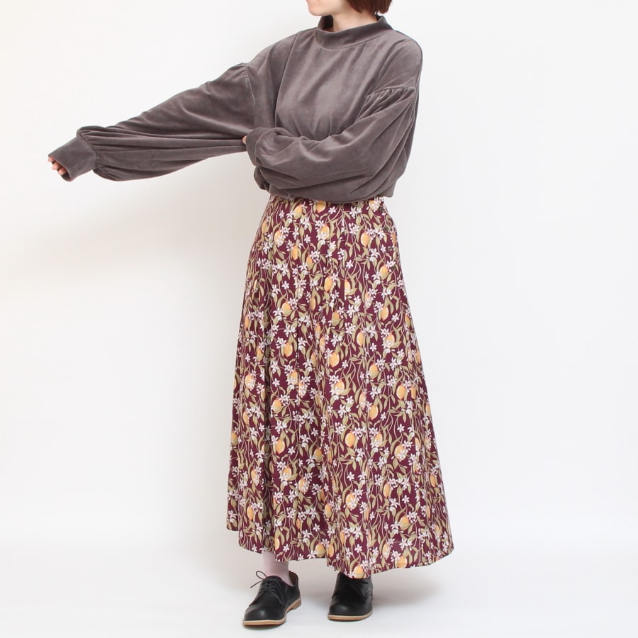 【50%OFF】【GRAYのみラスト１点】NARUベロアラウンドプルオーバー