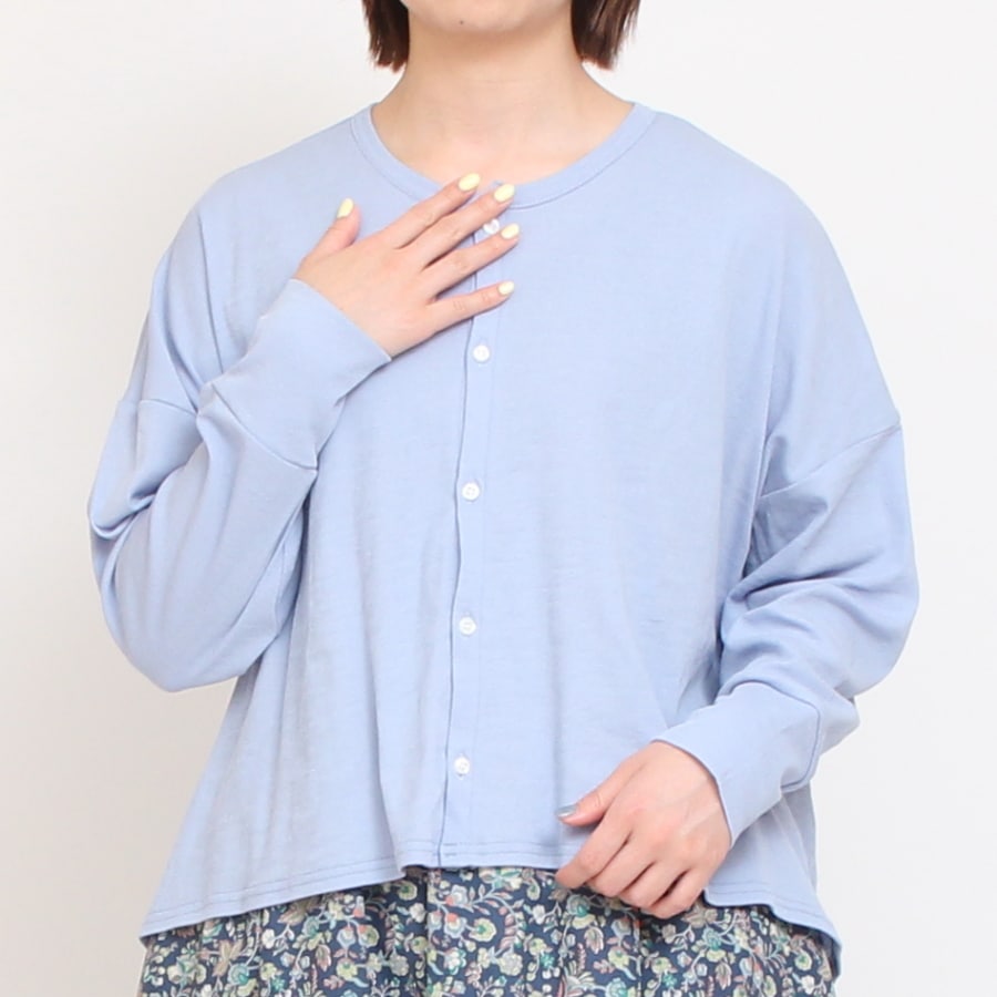 【20％OFF】【ラスト1点ずつ】NARU ガーゼフライス ショートカーディガン