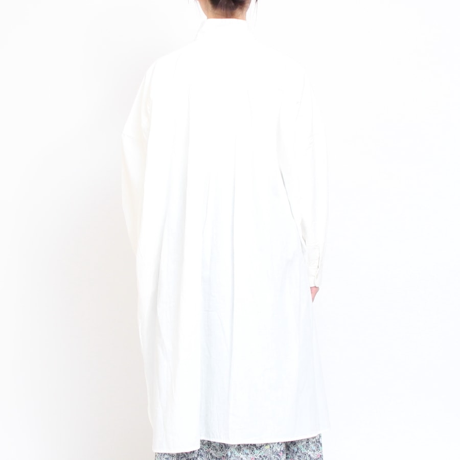 【30%OFF】【CHARCOAL GRAYのみ ラスト1点】Brocanteカディシャツワンピース