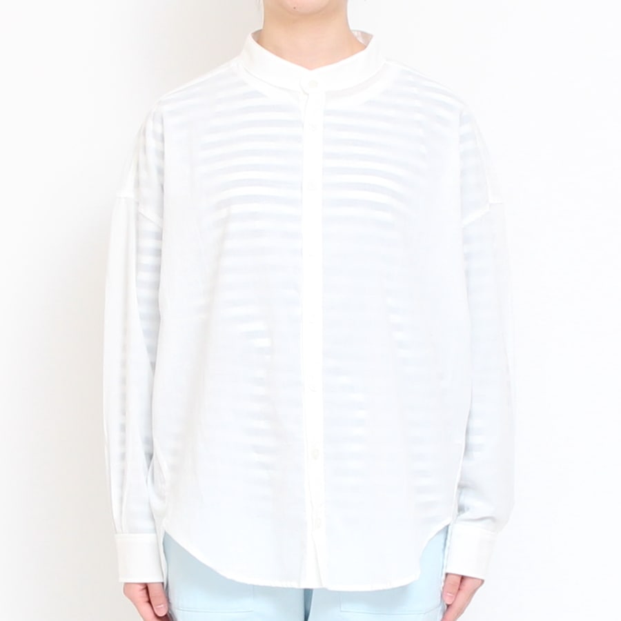 【30％OFF】【BLUEのみ ラスト1点】NARUふんわりローンスミスシャツ