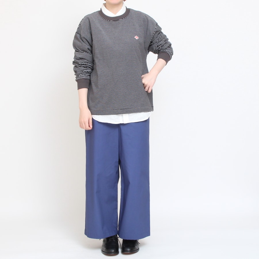 【IVORYラスト1点】DANTONボーダークルーネック長袖Tシャツ24
