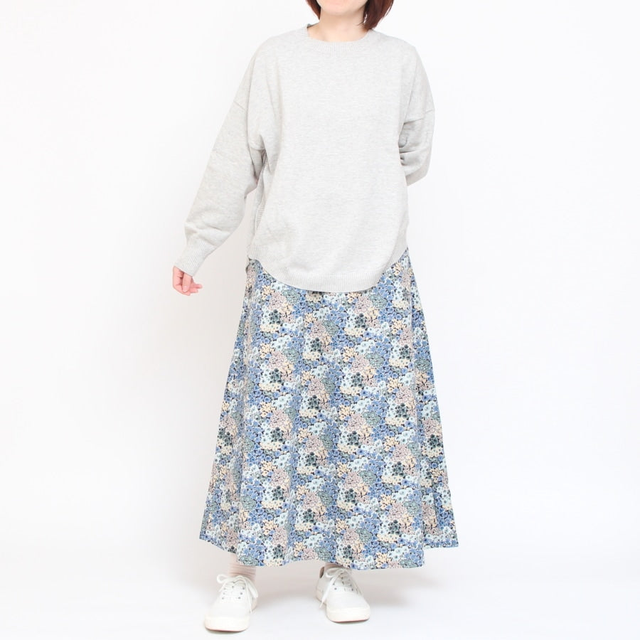 【20％OFF】【GREENのみ ラスト１点】コーデュロイLIBERTYリボン付きスカート(2411)