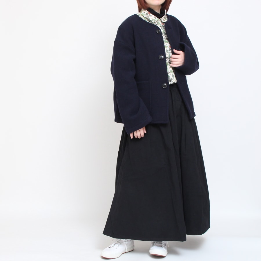 【30%】【BLUEのみラスト１点ずつ】D.M.Gフランネルマキシ丈スカート
