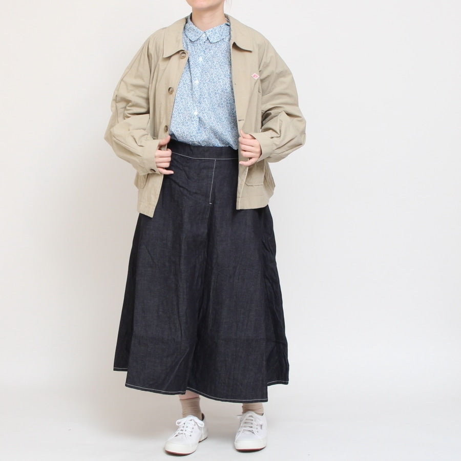 【再値下げ】【YELLOWラスト1点】LIBERTY丸襟シャーリング袖ブラウス2502