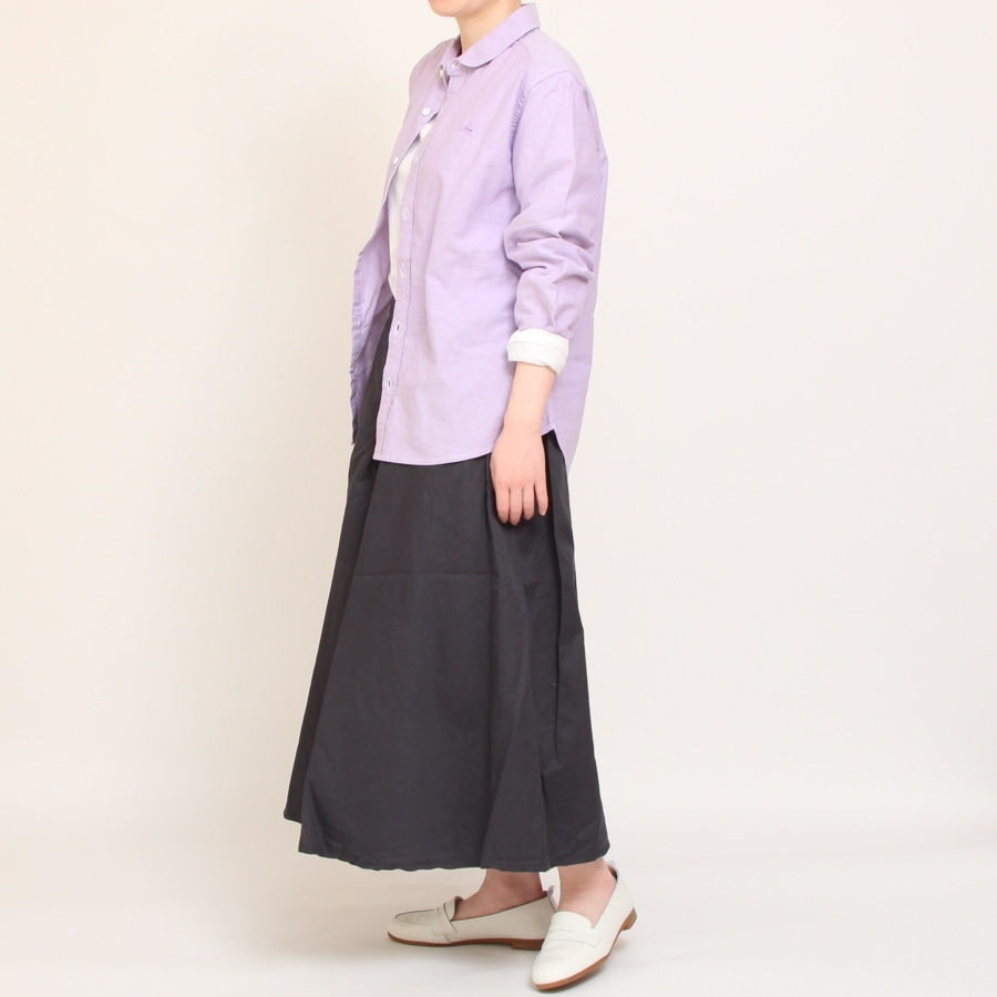 【30％OFF】【PURPLE・GRAYのみ ラスト１点ずつ】to touchオックス刺繍シャツ