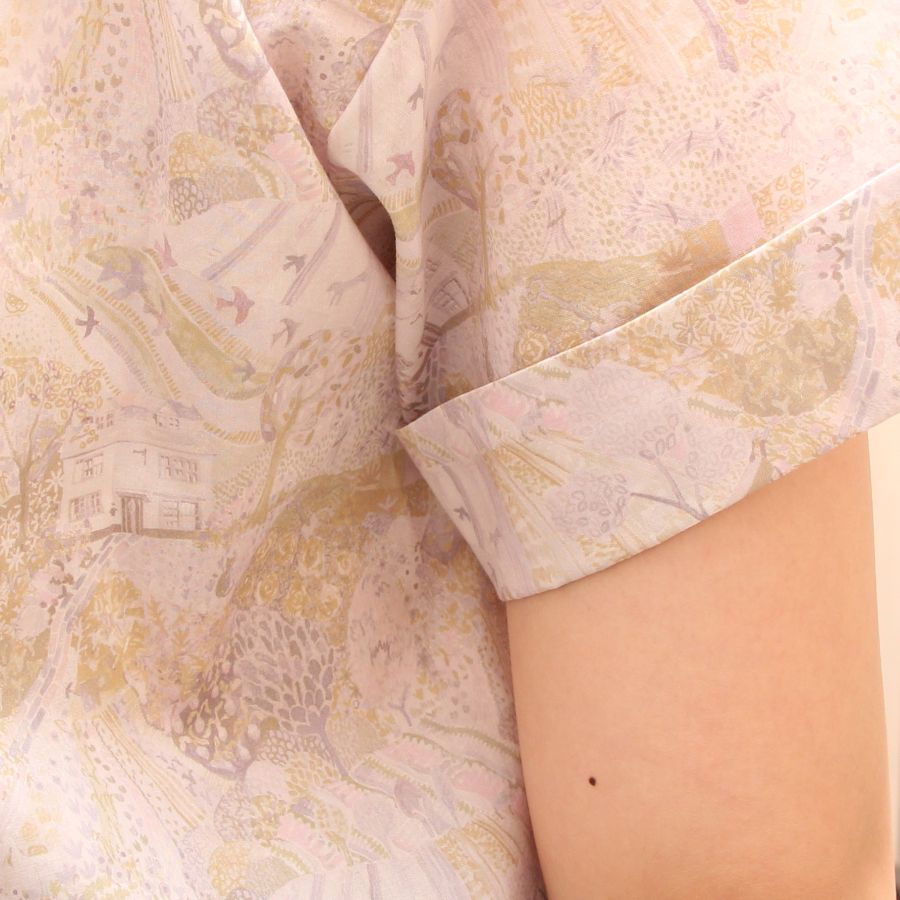 【30％OFF】【SAXのみ ラスト1点】LIBERTYロールアップ半袖シャツ(2506)