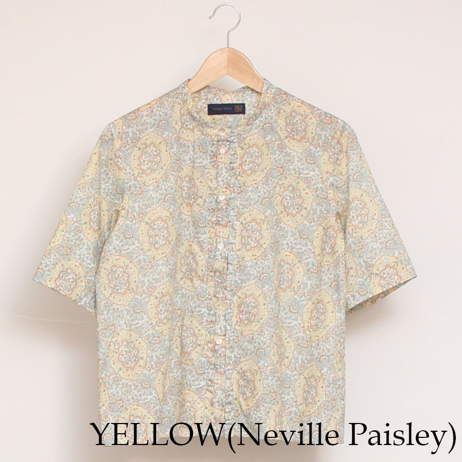 【20%OFF】【YELLOW・REDのみ ラスト1点】HOKKOH LIBERTY フロントフリルシャツ(2506)