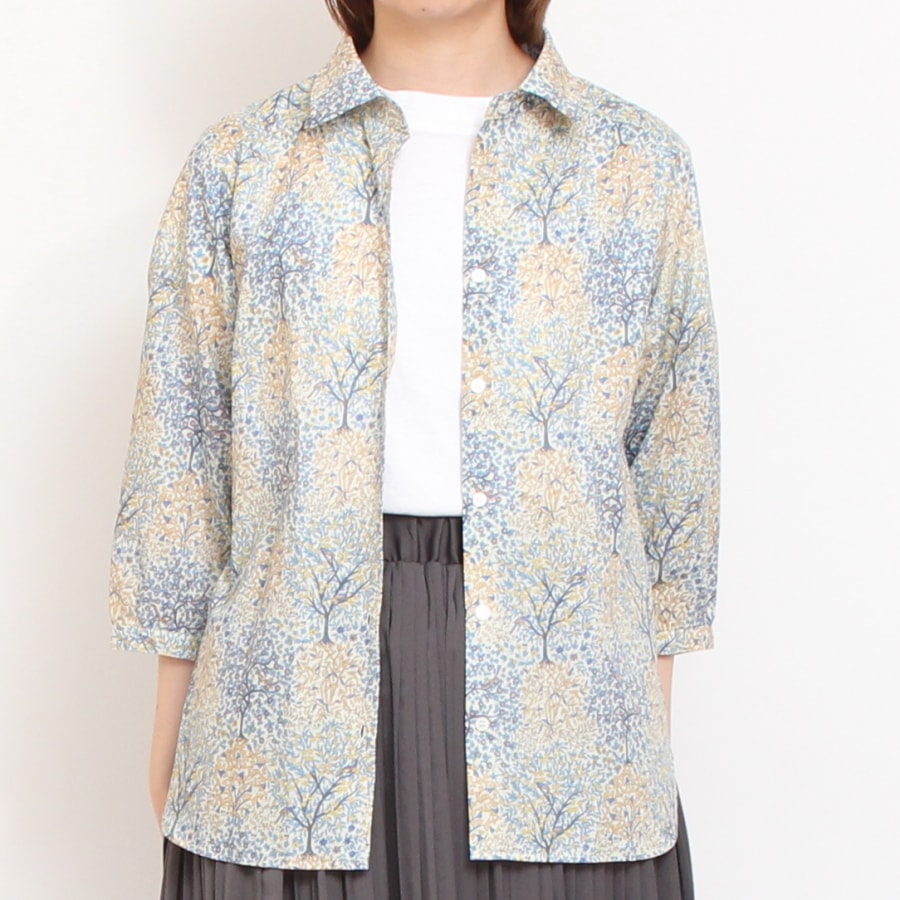 【20%OFF】【残り僅か】HOKKOH 7分袖レギュラーシャツ(2506)