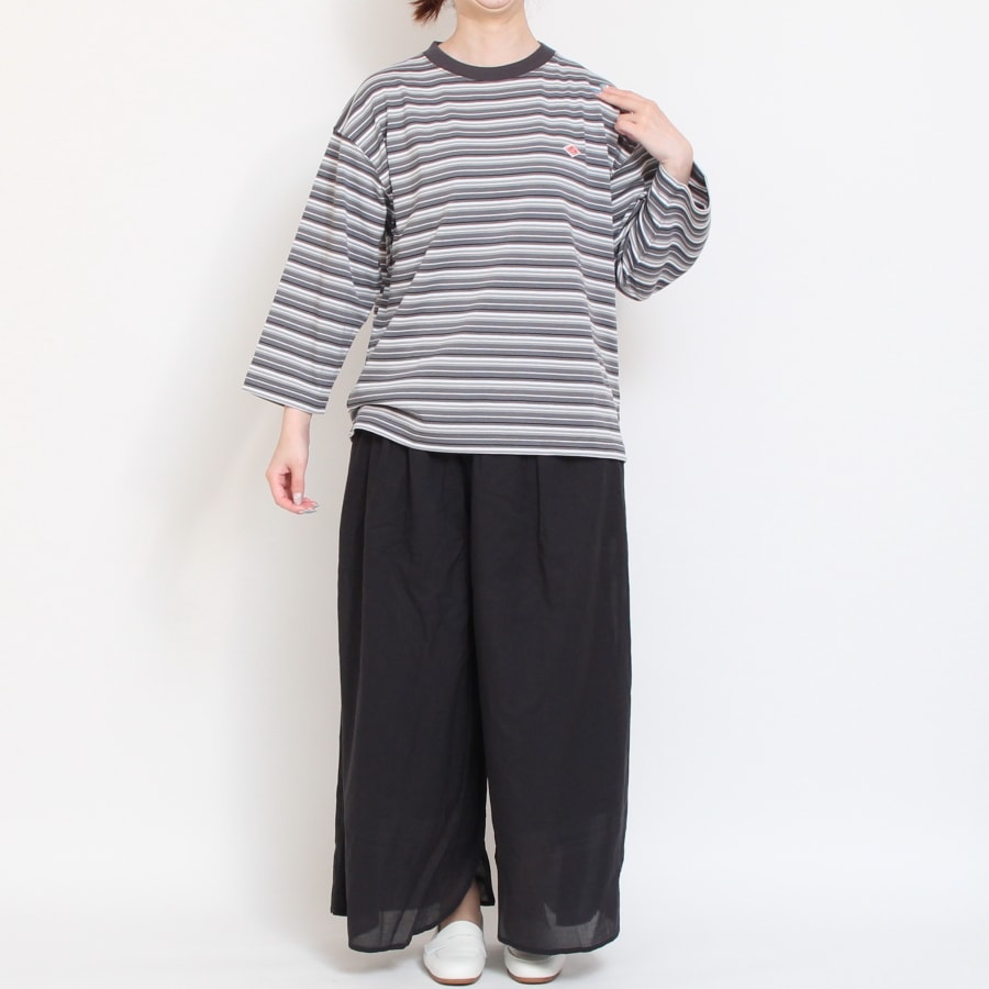 【GRAYのみ ラスト1点】DANTONクルーネック7分袖Tシャツ