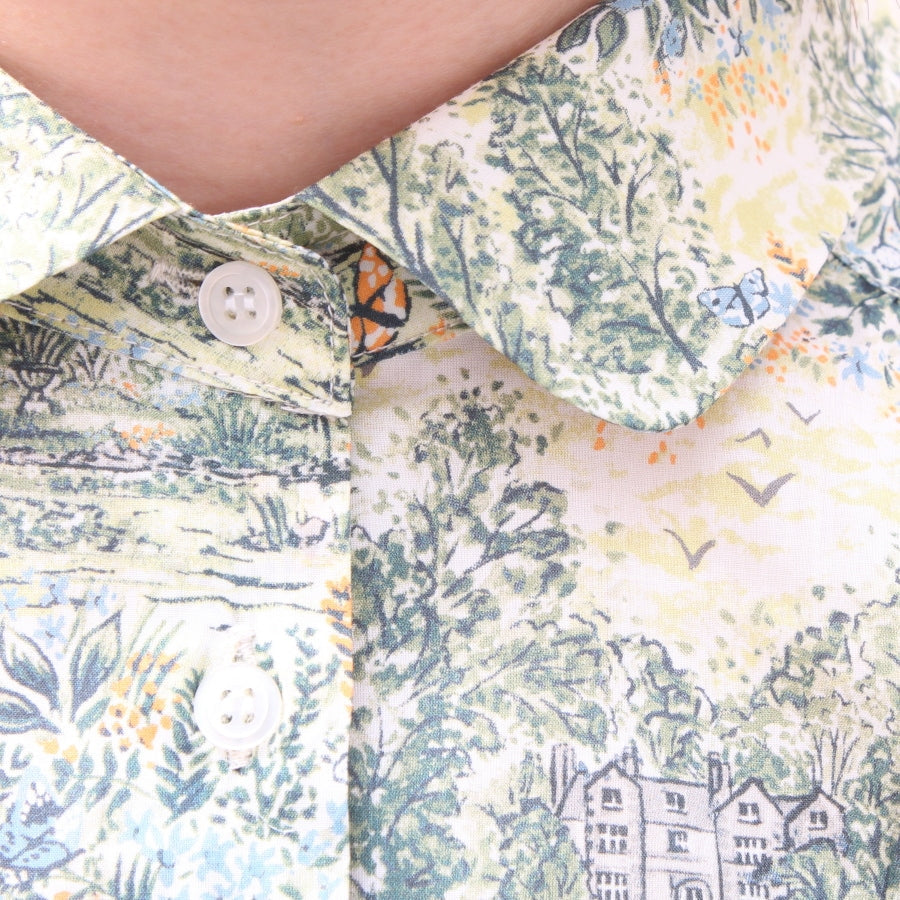 【20%OFF】【GREEN・NAVYラスト1点ずつ】リバティ半袖レギュラーシャツ(2507)