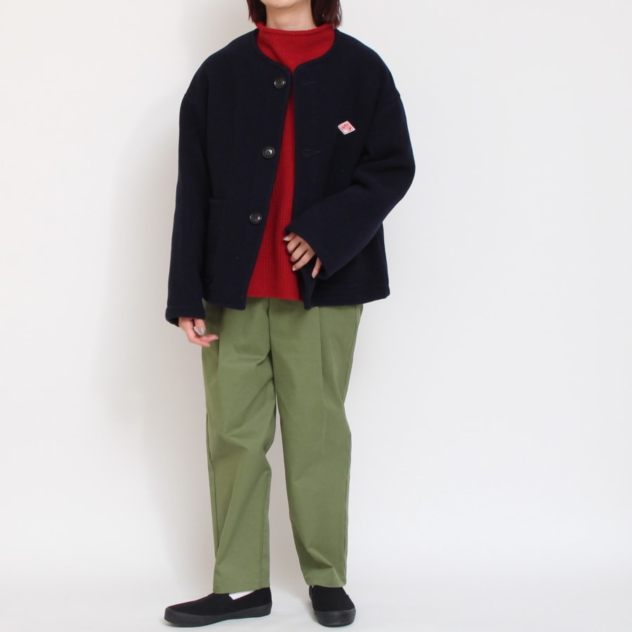 【BEIGE・MOCHAラスト１点ずつ】DANTONウールライトパイル ノーカラージャケット24