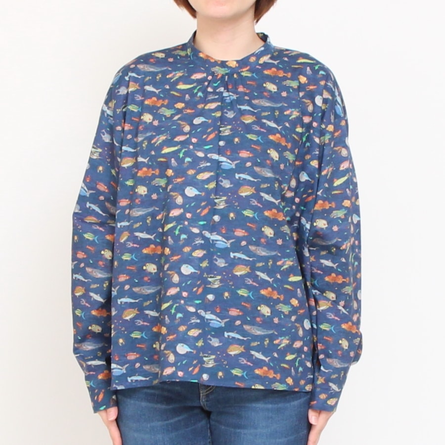 【20％OFF】【NAVYのみ残り僅か】24animals前後差モックネックプルオーバー(2409)