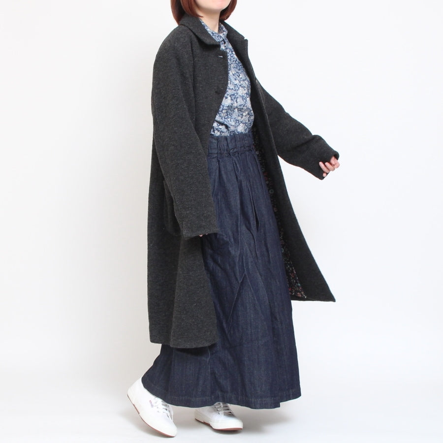【再値下げ・40%OFF】【CHACOAL GRAY ラスト1点】裏リバティステンカラーコート(2410)