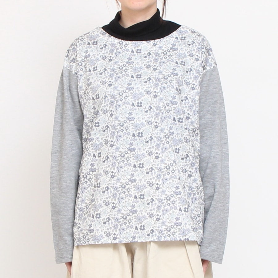 【20％OFF】【BEIGE・GRAYのみ ラスト1点ずつ】LIBERTY MIXボートネックプルオーバー67042