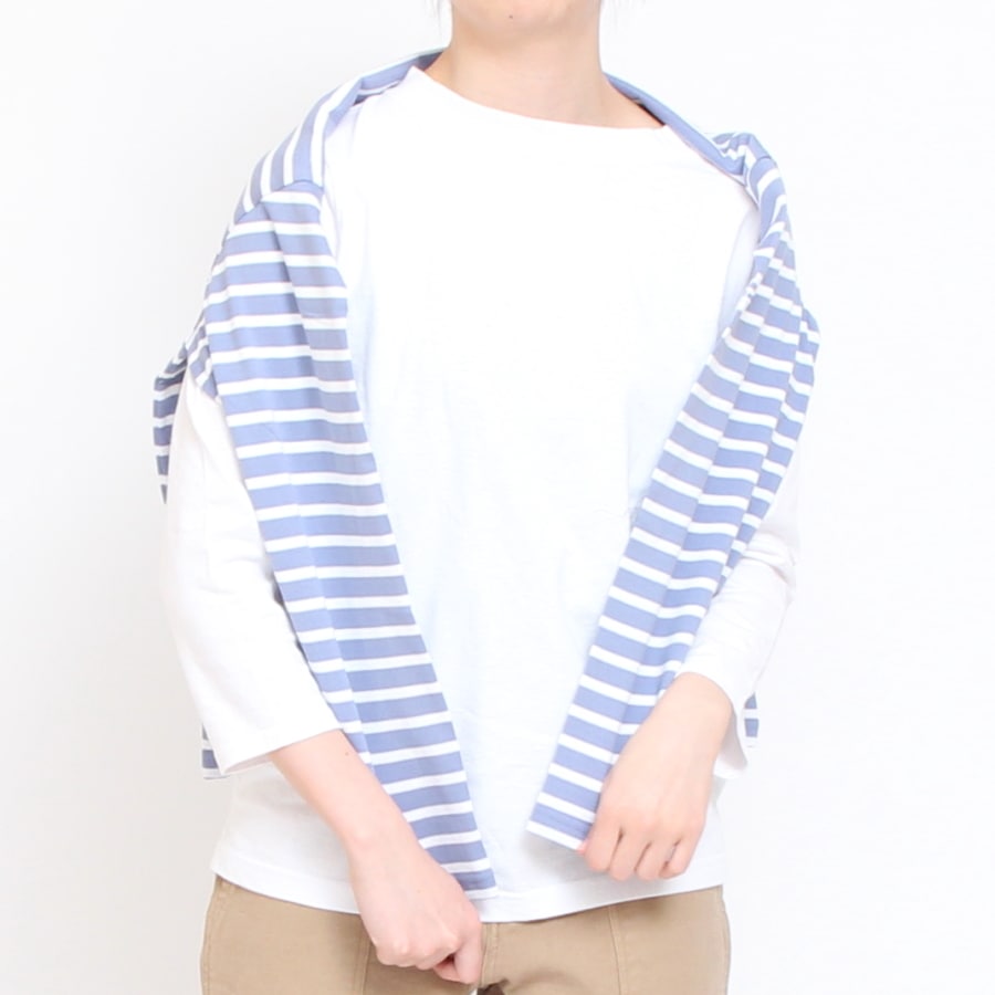 【BLACKのみ】Lim home7分袖ハイネックTシャツ
