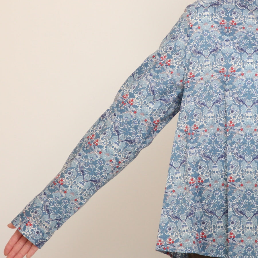 【再値下げ】【YELLOWのみラスト1点】LIBERTYスタンドフリルAラインシャツ