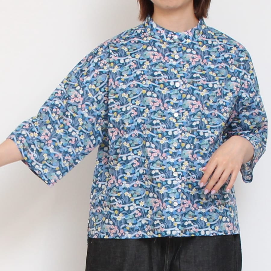 【30%OFF】【RED 残り僅か】リバティ前後差サイドスリットシャツ(2507)
