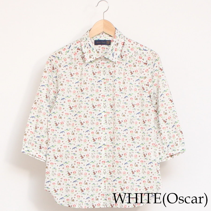 【20%OFF】【残り僅か】HOKKOH 7分袖レギュラーシャツ(2506)