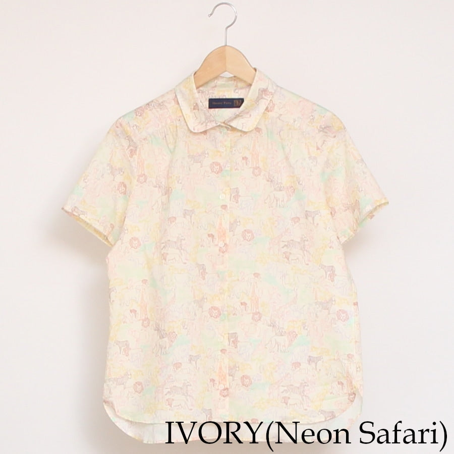 【20%OFF】【GREEN・NAVYラスト1点ずつ】リバティ半袖レギュラーシャツ(2507)