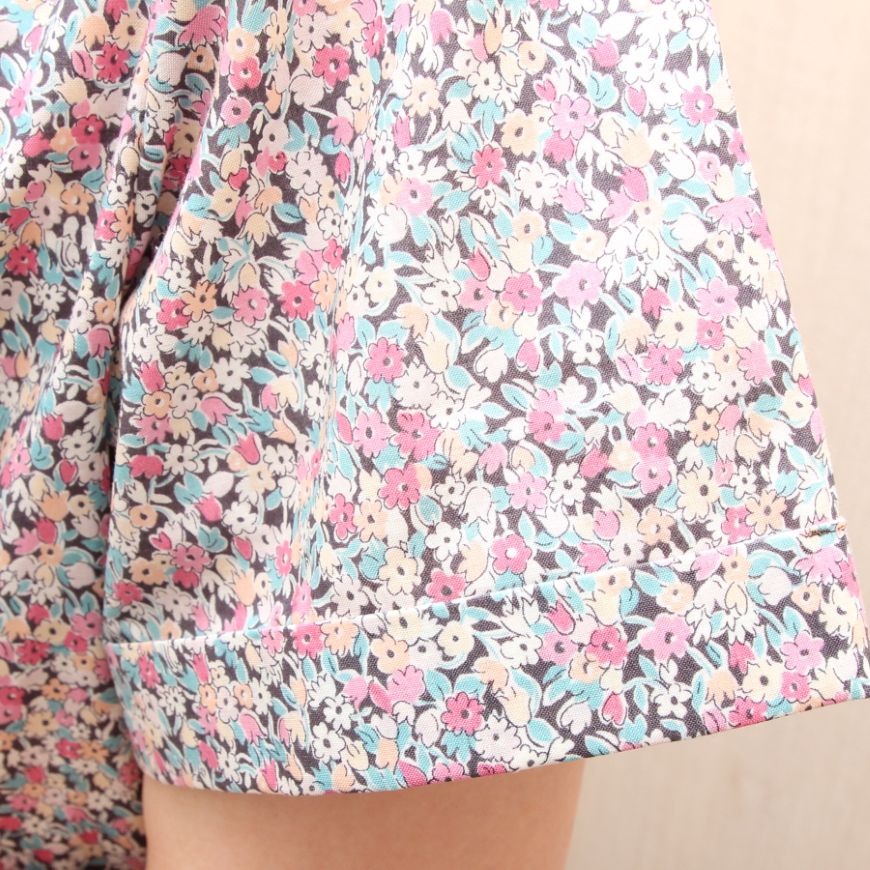 【20％OFF】【WHITEのみ ラスト1点】HOKKOH LIBERTY 比翼ギャザーシャツ(2506)