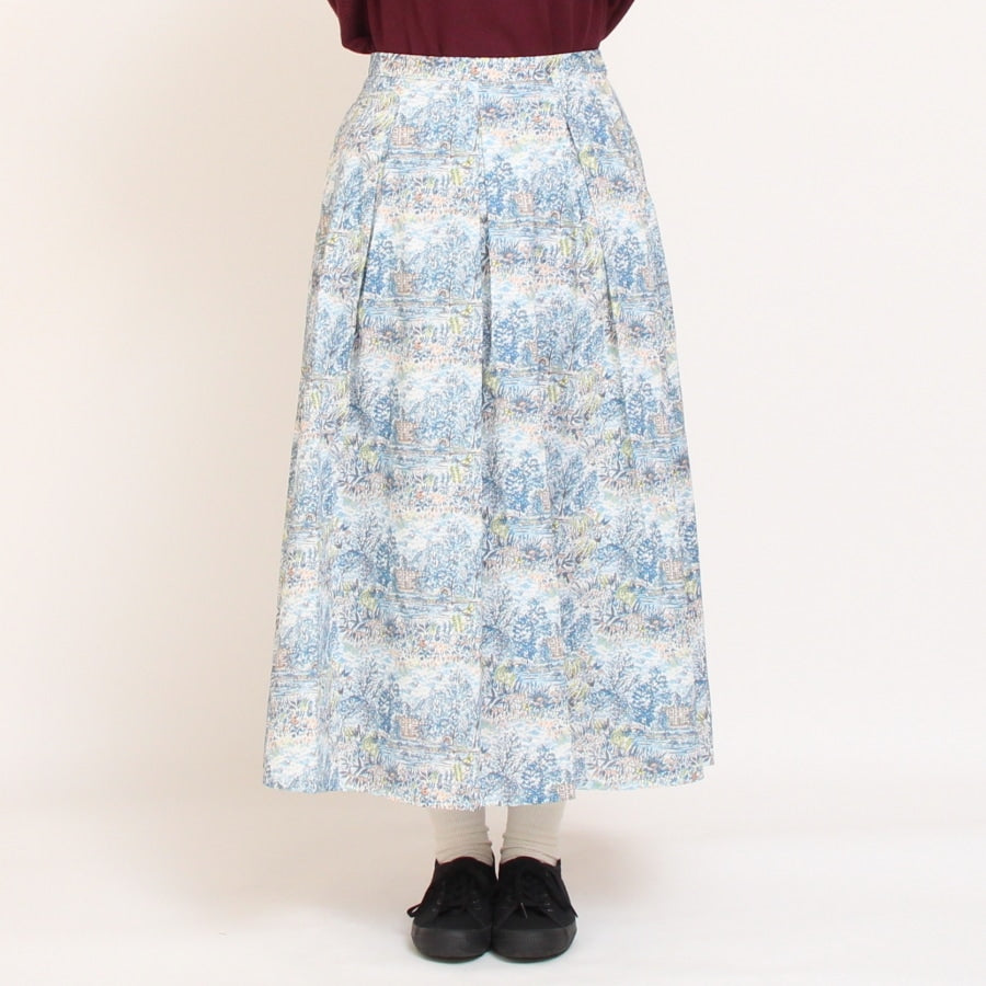 【20％OFF】【GRAYラスト１点】リバティサイド釦スカート80cm(2508)
