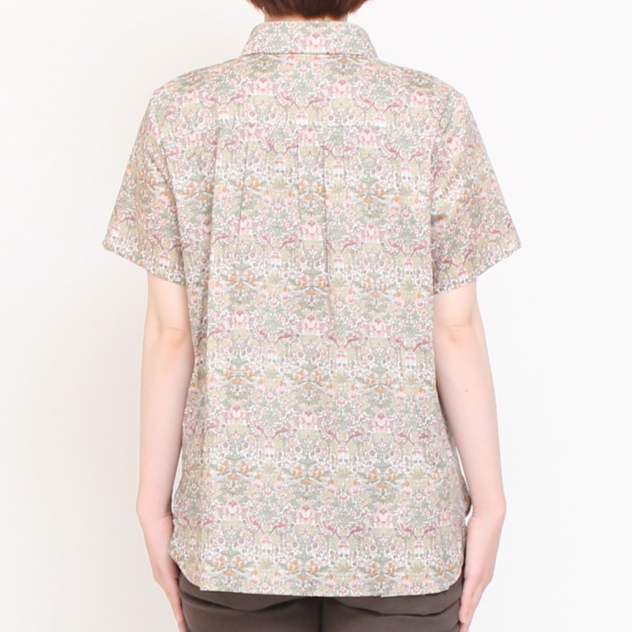 【20%OFF】【サイズ２のみ ラスト１点ずつ】リバティ半袖レギュラーシャツ(2408)