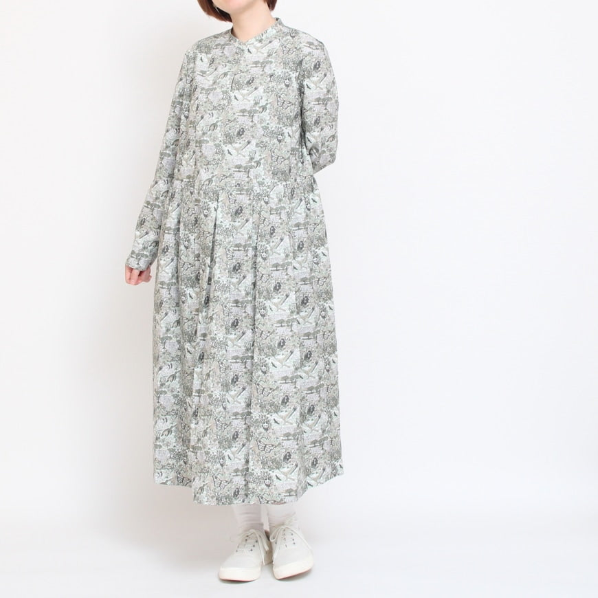 【20％OFF】【WINEサイズ２ ラスト1点】24animals長袖キーネックワンピース(2409)