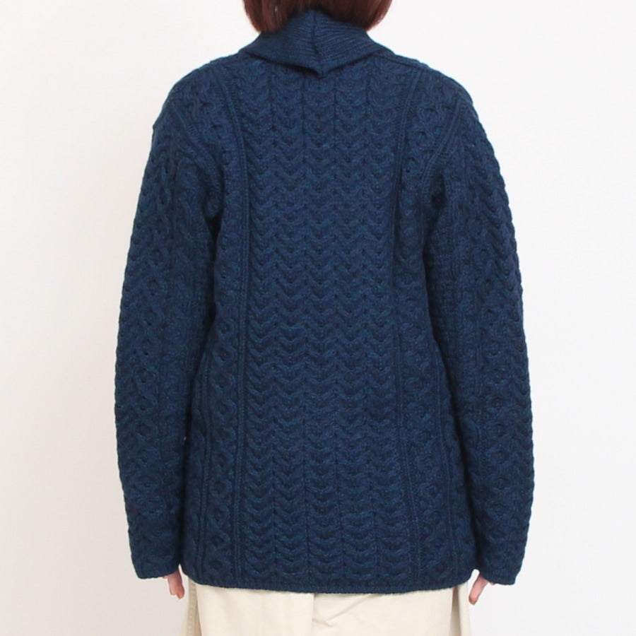 【40％OFF】【CHARCOAL GRAYのみ ラスト1点】Aran Woollen Millsショールカーディガン24