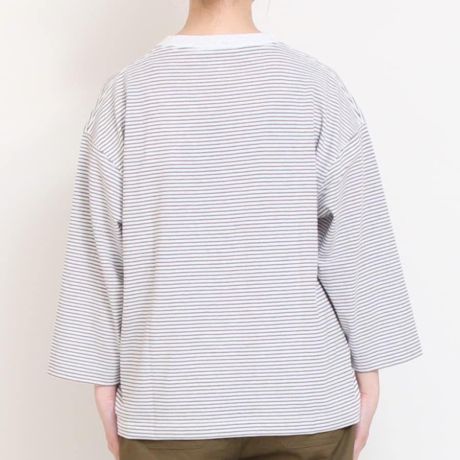 【GRAYのみ ラスト1点】DANTONクルーネック7分袖Tシャツ