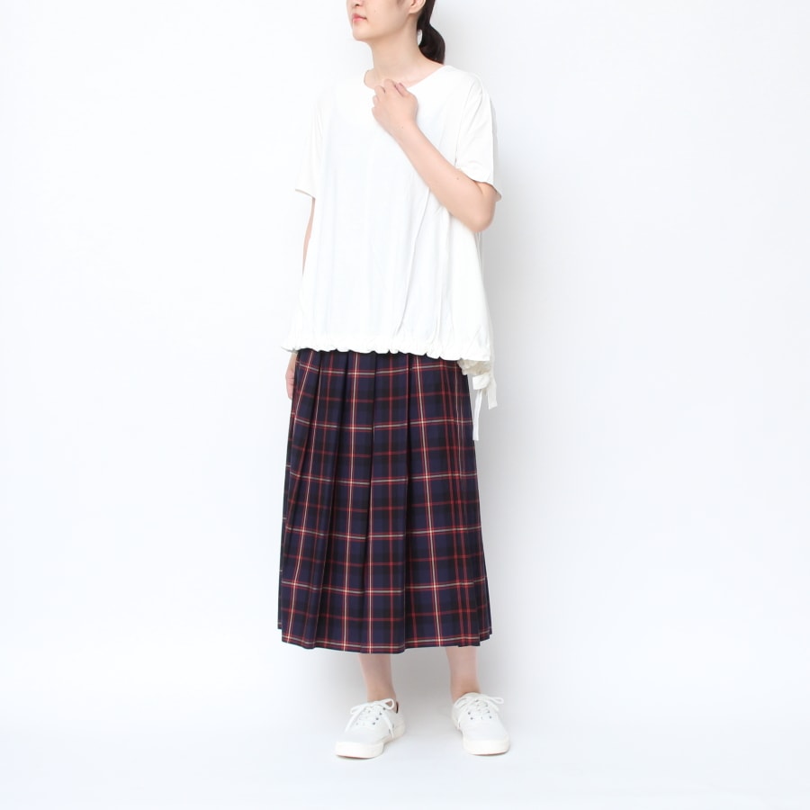 【70%OFF】【WHITEのみラスト1点】Kelenワイド裾ギャザープルオーバー