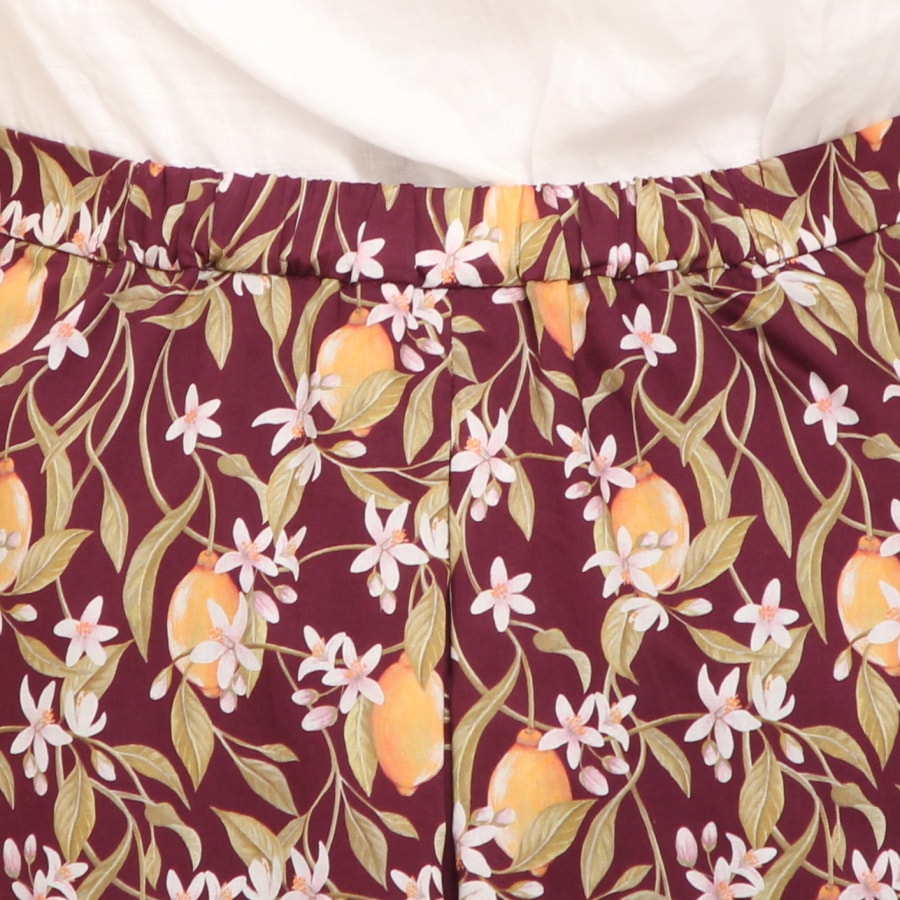 【WINE・BLUEラスト1点ずつ】リバティサイド釦スカート(2405)