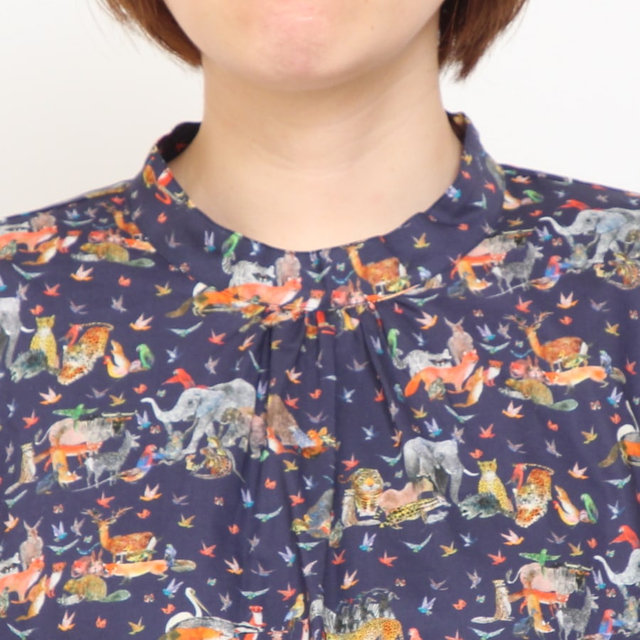 【20％OFF】【NAVYのみ残り僅か】24animals前後差モックネックプルオーバー(2409)