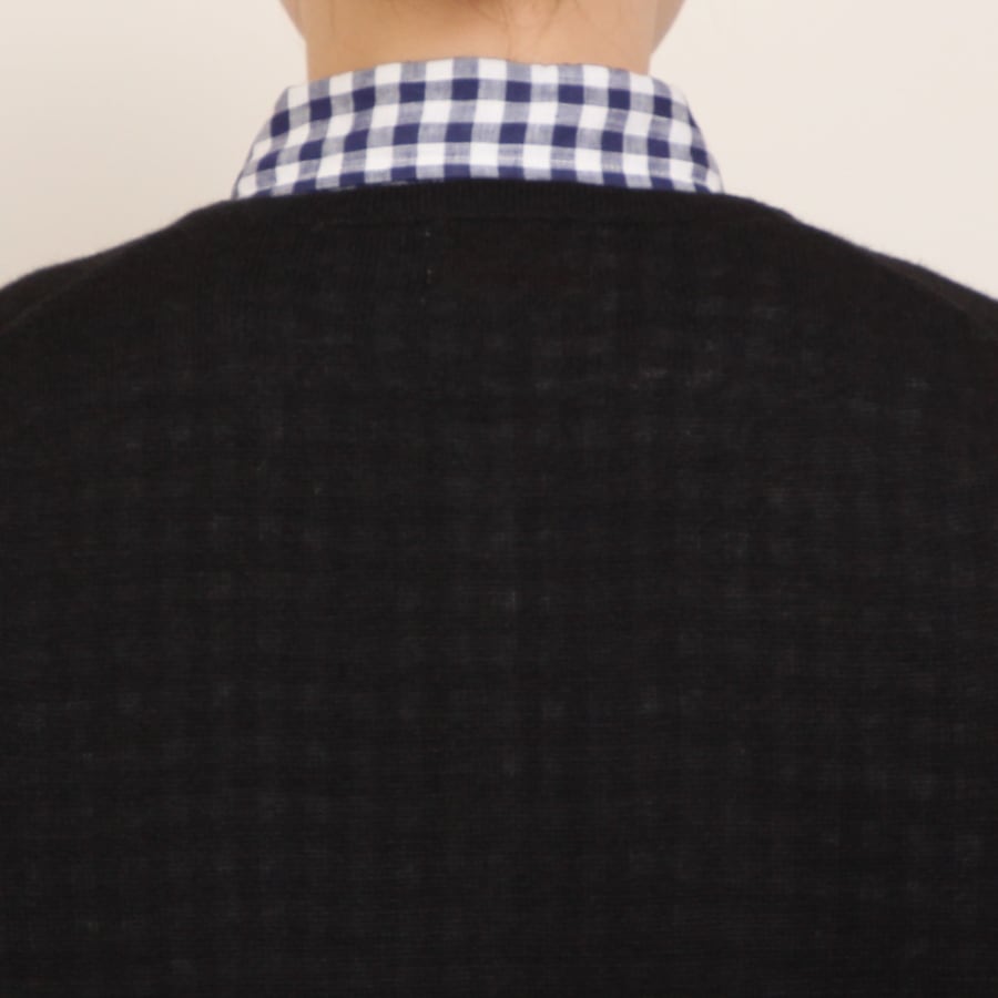 【BLACKのみ残り僅か】mao made UVカットリネン クルーネックカーディガン25