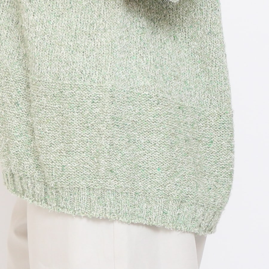 OTA KNIT コットンリネン シルクネップニットプルオーバー