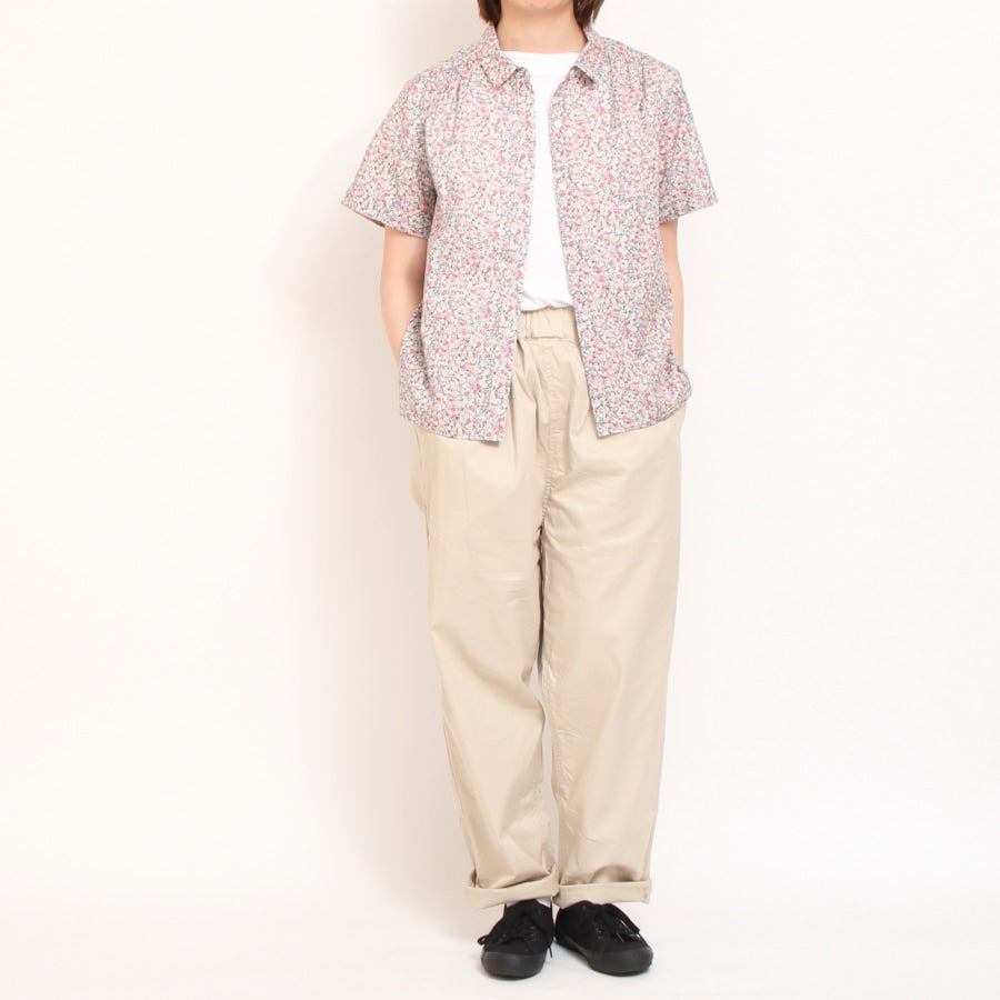 【20％OFF】【WHITEのみ ラスト1点】HOKKOH LIBERTY 比翼ギャザーシャツ(2506)