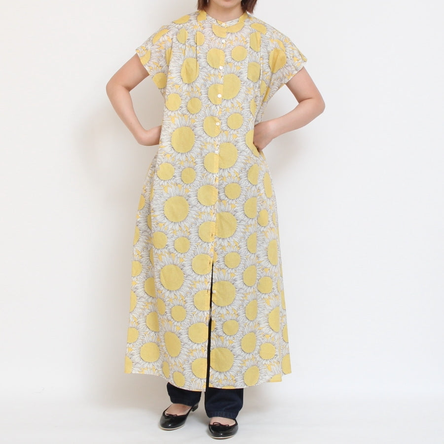 【30%OFF】【BLUE・BROWNラスト1点】リバティ スタンドフレンチワンピース(2507)