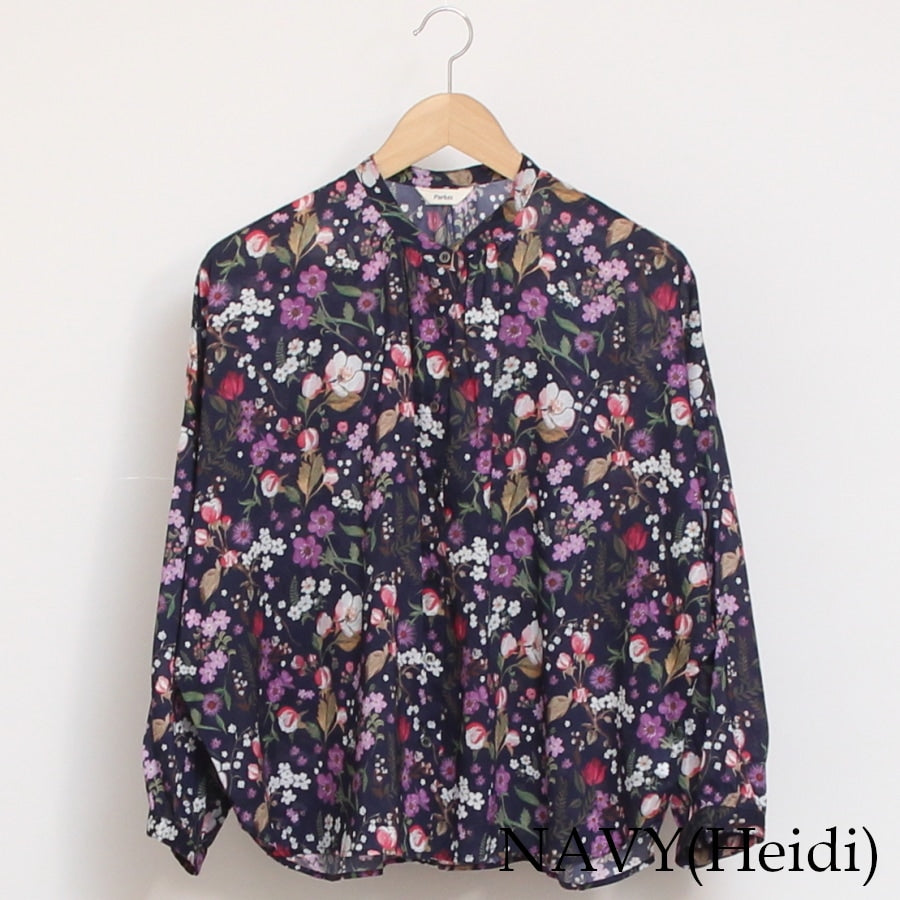 【残り僅か】【本店限定商品】シルフローンLIBERTY長袖スタンド ドルマンシャツ