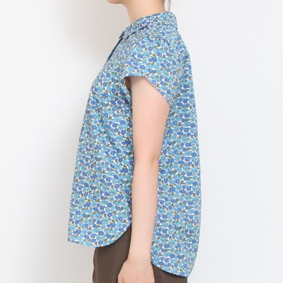 【30％OFF】【YELLOWサイズ１のみ　ラスト１点】リバティチューリップ袖ブラウス(2405)