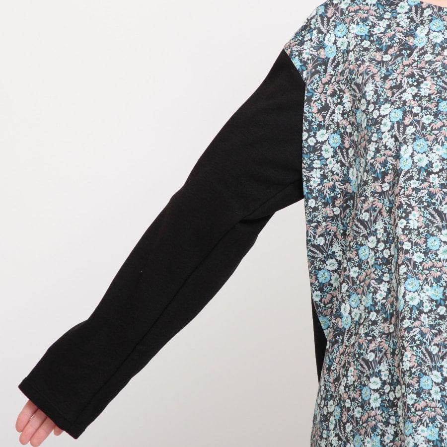 【20％OFF】【BEIGE・GRAYのみ ラスト1点ずつ】LIBERTY MIXボートネックプルオーバー67042