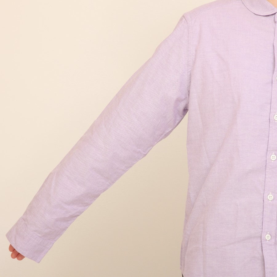 【30％OFF】【PURPLE・GRAYのみ ラスト１点ずつ】to touchオックス刺繍シャツ