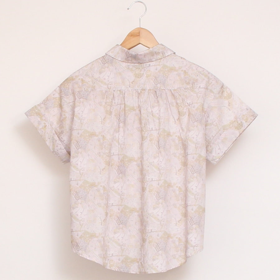 【30％OFF】【SAXのみ ラスト1点】LIBERTYロールアップ半袖シャツ(2506)