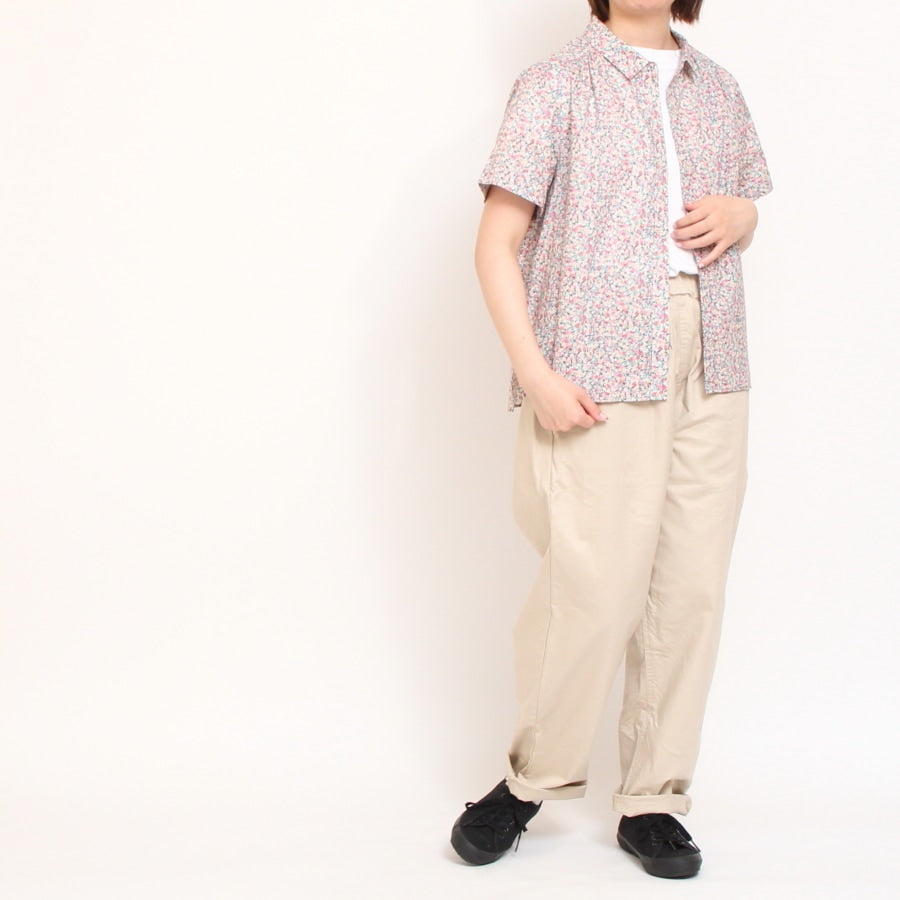 【20％OFF】【WHITEのみ ラスト1点】HOKKOH LIBERTY 比翼ギャザーシャツ(2506)