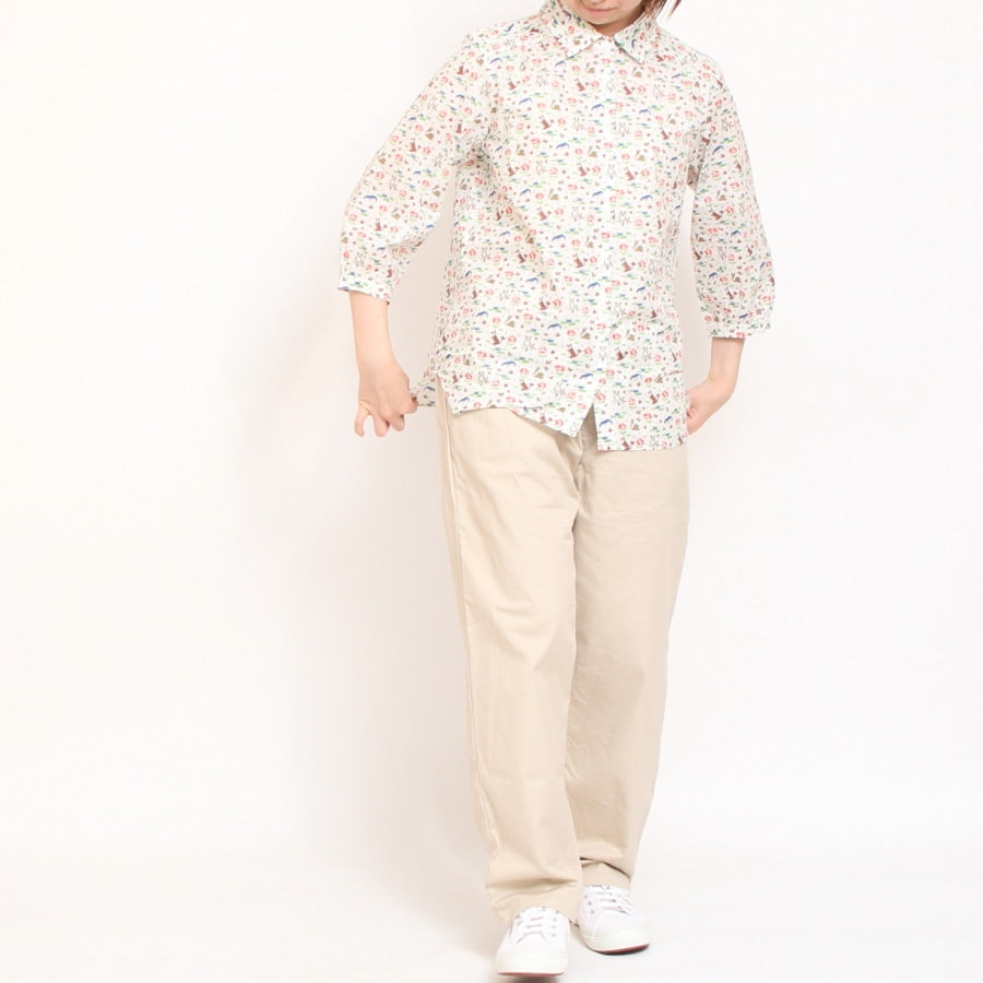 【20%OFF】【残り僅か】HOKKOH 7分袖レギュラーシャツ(2506)