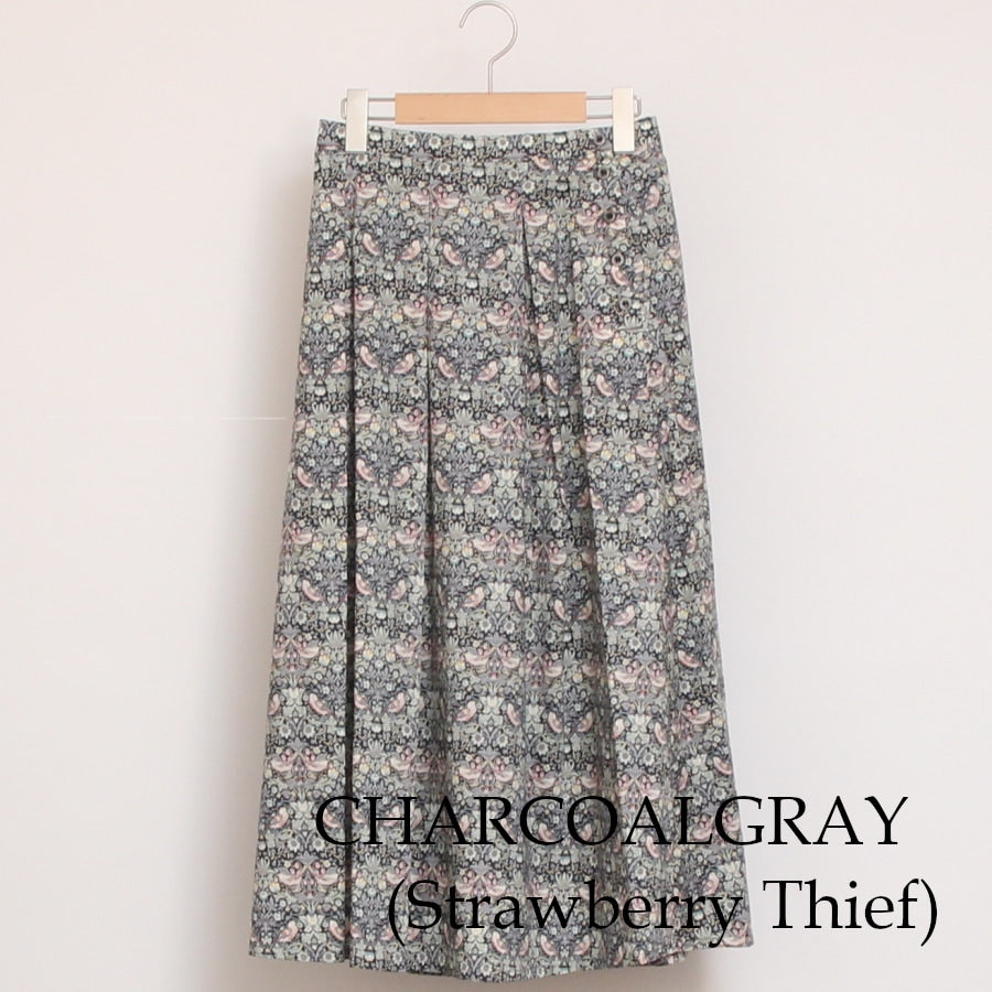 【20％OFF】【GRAYラスト１点】リバティサイド釦スカート80cm(2508)